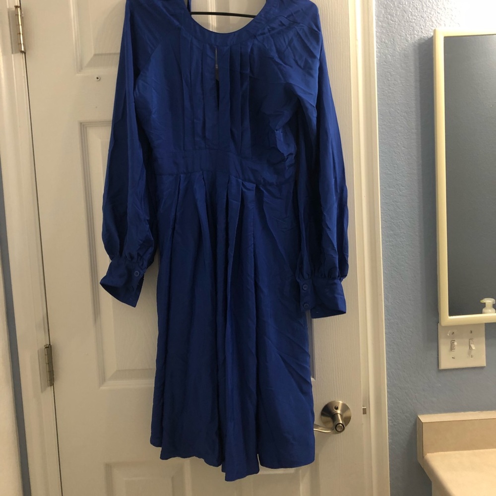 Blue maternity dress